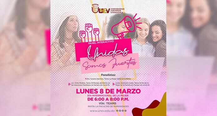 afiche evento dia de la mujer unev