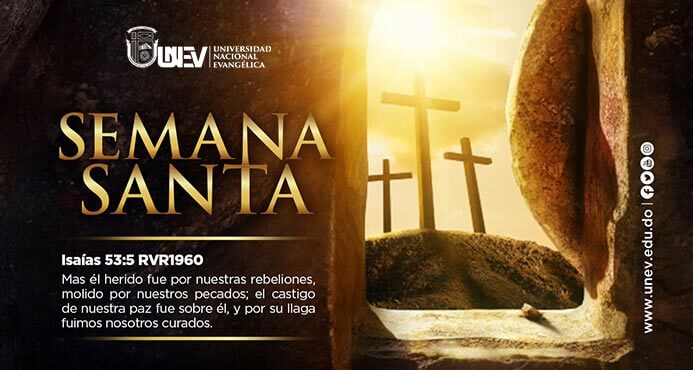 semana santa banner con tres cruces