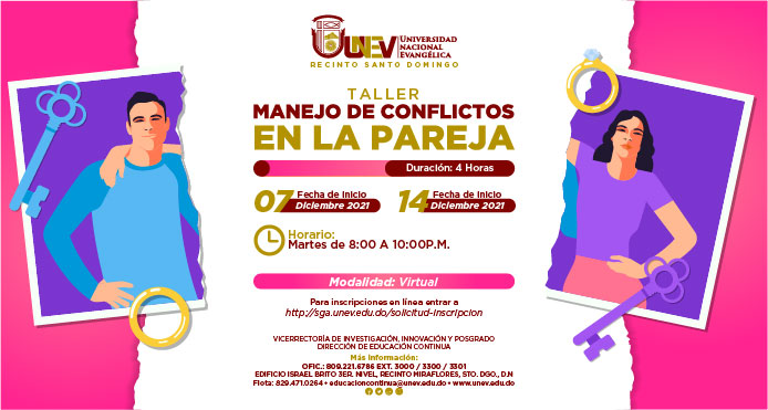 taller manejo de conflictos en pareja evento web - Universidad Nacional Evangélica - UNEV taller manejo de conflictos en pareja evento web - Universidad Nacional Evangélica - UNEV