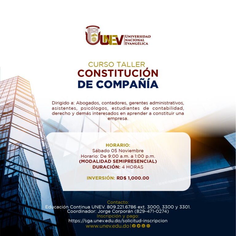 Curso taller Constitución de compañía